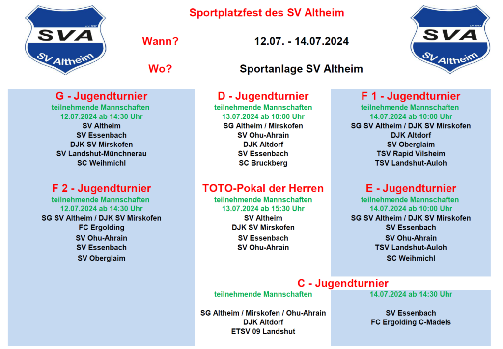 Turniere am Sportplatzfest 2024 - SV Altheim